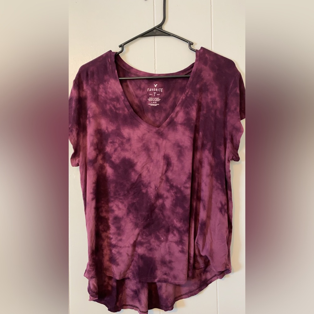 American Eagle purple tie-dye “Favorite T”